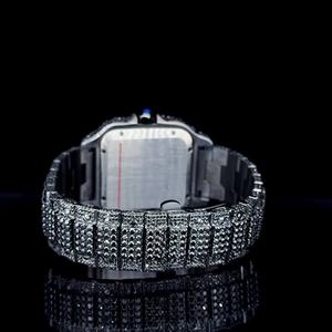 Montre de luxe élégante en acier inoxydable avec mouvement à quartz de haute qualité, boîtier argenté, unisexe - Product Image 6