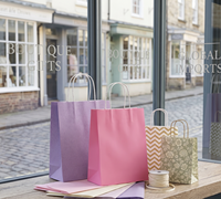 Sac en papier kraft rouge avec poignée plate, idéal pour le vin, les cadeaux, les bijoux, le shopping, et autres usages, couleur rouge brique foncé rouillé