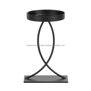 Bougeoir en fer noir élégant de qualité supérieure, centre de table élégant pour mariage et fête à des prix abordables auprès des fournisseurs - Product Image 1