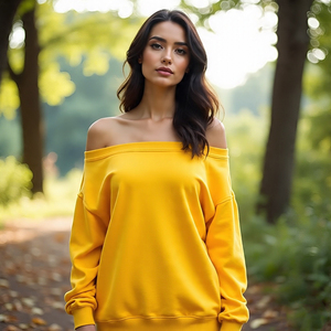 Sweat-shirt tricoté à épaules dénudées pour femme, texture douce, pull chaud à manches longues, haut élégant et décontracté pour la saison hivernale - Product Image 3