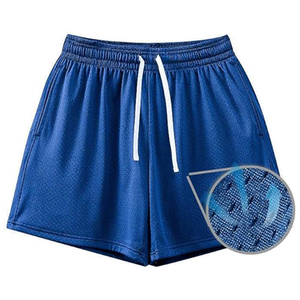 Pantalones Cortos de Malla Fácil de Poner para Hombre, Estilo Relajado con Tela Ventilada para Clima Cálido, Pantalones Cortos de Trabajo - Product Image 3