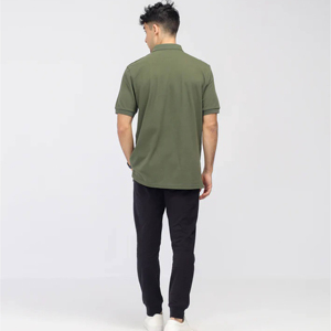 Polo en coton pour homme, tissu respirant de qualité supérieure, col côtelé, manches courtes, confortable, décontracté, vêtement de tous les jours - Product Image 3