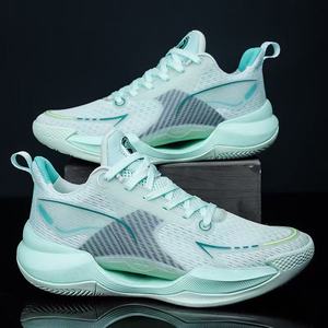Chaussures de basket-ball en maille blanches à rayures rouges, respirantes, baskets de sport pour hommes, légères, amortissantes, antidérapantes, chaussures de course - Product Image 3