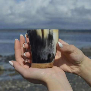 แก้วไวน์แดงทำมือจากเขาสัตว์วิกกิ้งยุคกลาง แก้วน้ำจากเขาควายขัดเงาแท้ เหมาะสำหรับขายต่อ - Product Image 6