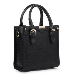 Sac à main en cuir véritable noir pour femme, sac à bandoulière tendance en cuir artisanal - Product Image 4