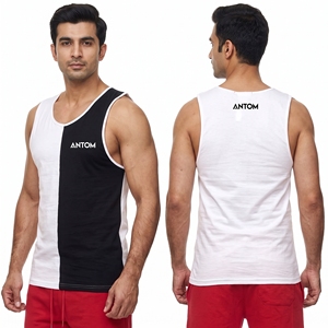 Men's Color Block Sleeveless Gym Tank Top Contrast Fitness Vest Custom Logo Breathable Workout Shirt Bodybuilding Wholesale - Product Image 1