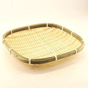 Cesta de bambú tejida a mano con cubierta de malla plegable para servir o uso en exteriores, cestas de almacenamiento cuadradas/rectangulares - Product Image 6