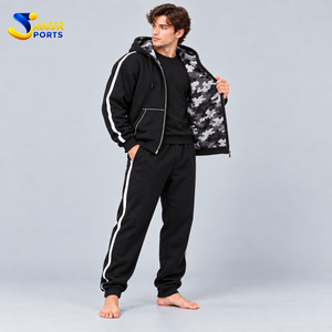 Durable Men Double Layer Tracksuit <b>Crafted</b> with Soft Material Offers Comfortable Fit Warm Feel Men Double Layer Tracksuit <b>Set</b> - Product Image 3