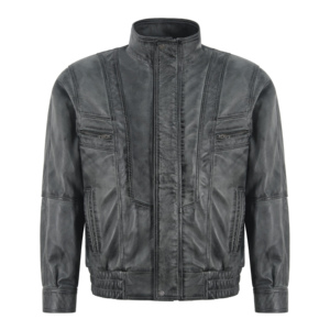 Chaqueta Bomber de Invierno para Hombre, Personalizada, 100% Cuero Napa Genuino Encerado, Estilo Vintage, Cierre de Cremallera YKK, Forro de Poliéster, Cuello Alto - Product Image 6