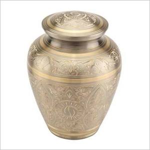 Urna Funeraria de Aluminio Negra Popular para Adultos, con Banda Plateada, Hecha a Mano, Ecológica, Estilo Art Deco, para Cenizas Humanas, 3-4L - Product Image 5