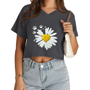 เสื้อยืดครอปผู้หญิงประสิทธิภาพสูง ผ้าป้องกันรังสียูวี เสื้อกีฬากลางแจ้ง แขนสั้น ระบายอากาศได้ดี เหมาะสำหรับการเดินป่าและเล่นเทนนิส - Product Image 3