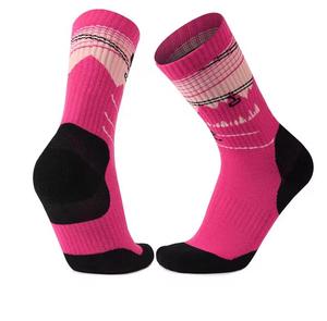 Chaussettes de sport pour hommes en polyamide, tricotées à la cheville et aux orteils, longueur mi-mollet, respirantes, motif uni, pour l'été - Product Image 1