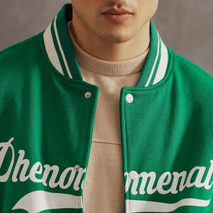 Veste universitaire pour homme, style baseball, avec lettrage, boutonnée, look élégant, pour l'extérieur, meilleure vente en gros - Product Image 3