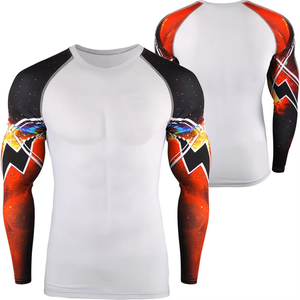 เสื้อรัดกล้ามเนื้อแขนยาวสำหรับผู้ชาย ปี 2026 ODM OEM สำหรับ BJJ MMA ป้องกันรังสียูวี เหมาะสำหรับออกกำลังกายในยิม สินค้าขายดี - Product Image 6