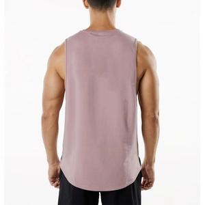 เสื้อกล้ามออกกำลังกายผู้ชาย ผ้าฝ้าย ระบายอากาศ ยืดหยุ่น สีพื้นเรียบ  รับผลิตตามแบบ - Product Image 3