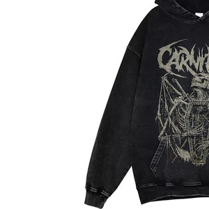 Custom Oversized DTF DTG Rhinestone Hoodie for Men Streetwear Fashion Pullover Sweatshirt Factory Wholesale - Product Image 5