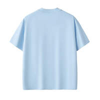 T-shirt Boxy Homme en Jersey Pur Coton Style Vintage Délavé à l'Acide, Manches Courtes, Grammage Lourd, Personnalisable sur le Devant, Tendance et Décontracté