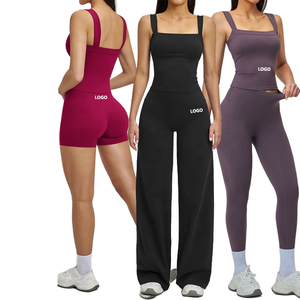 Women's Yoga Set High Waist <b>Leggings</b> and Sports Bra Breathable Stretch Fitness Training Activewear Outfit - Product Image 2