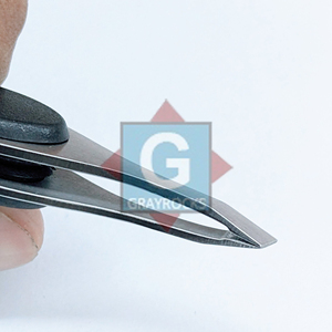 Pince à épiler pour sourcils en acier inoxydable de haute qualité, outil de repousse des poils, gris rocheux - Product Image 6