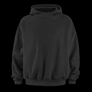 Sweat-shirts à capuche surdimensionnés pour hommes, imprimés sur mesure, double couche, coupe courte et ample, 100% coton, pour l'hiver, ODM - Product Image 3