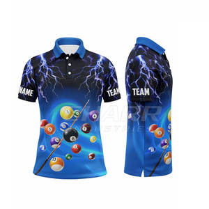 ผ้าแห้งเร็ว น้ำหนักเบา ระบายอากาศได้ดี ขนาดใหญ่พิเศษ ป้องกันแบคทีเรีย สำหรับนักกีฬาบิลเลียด  รับสั่งทำเสื้อบิลเลียดแบบซับลิเมชั่น - Product Image 2