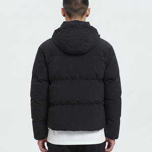 Chaqueta Acolchada Negra para Hombre, Estilo Casual, con Cuello Alto y Cierre de Cremallera, Rellena de Plumón, para Invierno - Product Image 6
