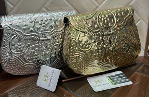 Dernière conception gravée pochette de soirée en argent avec chaîne en gros pochette de soirée de luxe personnalisé pour la mariée meilleure qualité - Product Image 6