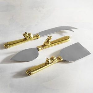 Juego de Cuchillos para Queso con Diseño de Piedra Amatista, con Mangos de Acero Inoxidable, Hojas Duraderas, Solo Lavar a Mano - Product Image 3