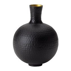 <b>Black</b> Powder Coated Aluminium High Quality Modern Home Wedding Display Centre Piece Handmade Creative Luxury <b>Large</b> Floor Vase - Product Image 2