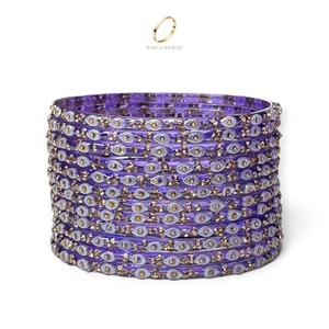 Magnifiques bracelets en verre kashmiri traditionnels à coupe émeraude en forme de goutte de pluie pour femmes, bijoux ethniques indiens pour mariage - Product Image 4