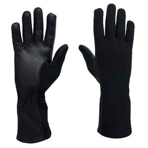 Gants de karting tactiques grande taille en cuir de chèvre noir, à doigts complets, antidérapants, ajustables et imperméables pour la course sportive - Product Image 4