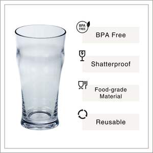 [Holar] Jarra de Cerveza de Plástico Transparente Reutilizable e Irrompible de Grado Comercial, Fabricada en Taiwán, de 20 oz, para Catering, Restaurantes y Bistrós - Product Image 2