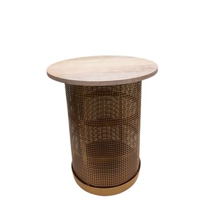 Venta al por mayor de níquel a granel hierro antiguo madera marroquí mesa auxiliar y mesa de centro hecha a mano personalizada - Product Image 4