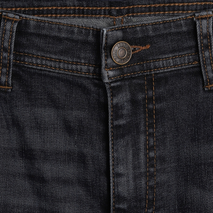 Pantalon en jean décontracté streetwear pour homme - Coupe droite taille mi-haute en mélange polyester/coton extensible, finition enzymatique, confort optimal, marque privée - Product Image 3
