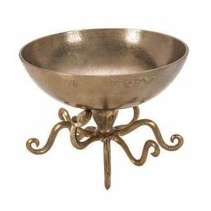 Bol de service moderne rond en aluminium argenté de haute qualité pour hôtel et restaurant 22cm de hauteur x 31cm de largeur - Product Image 2