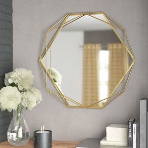 Modern Metal Wall Mirror Handmade Decorative Piece For Bathroom Vanity And Contemporary Interior Decoration - Product Image 5