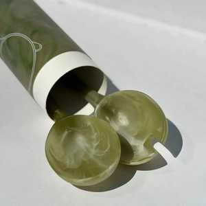 Silicone Salad Servers Set Green Marbled Design Dishwasher <b>Safe</b> Eco-Friendly Manual Salad <b>Tools</b> Set for Bulk Purchasers - Product Image 1