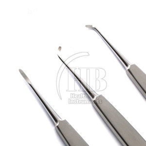 Kit d'élévateurs luxateurs manuels en acier inoxydable avec poignées ergonomiques, pointes de précision, instruments dentaires réutilisables - Product Image 3
