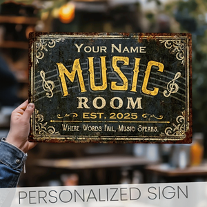 Insegna Musicale Personalizzata in Metallo CIFbuy, Decorazione per Studio o Aula, Regalo da Parete per Esterni con Servizio di Ritiro, Prodotto Artistico in Metallo - Product Image 6