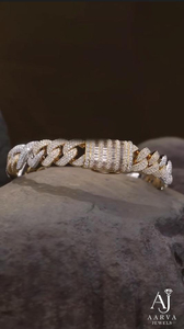 Bracelet Hip Hop Iced Out en Moissanite, Maille Cubaine, Argent 925 Plaqué Or Rose et Rhodium, Chaîne Unisexe pour Cadeau de Mariage - Product Image 2