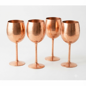 Flûtes à champagne en cuivre, lot de 2, verres à pied long modernes et luxueux, verrerie en métal, gobelets de mariage, verres à vin de table - Product Image 6