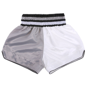 Shorts de boxe en satin à prix d'usine, vêtements de combat professionnels pour la compétition, pantalons de kickboxing 100% polyester légers et respirants - Product Image 1
