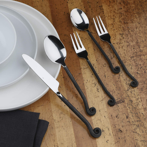 Juego de cubiertos de acero inoxidable de calidad alimentaria al por mayor, cubertería tradicional plateada para la cena en casa a precio económico. - Product Image 3