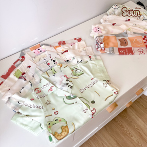 SeunKids – pyjama en soie pour garçons et filles, manches courtes, pantalon long, tenue de nuit décontractée, douce et respirante, Vietnam - Product Image 5