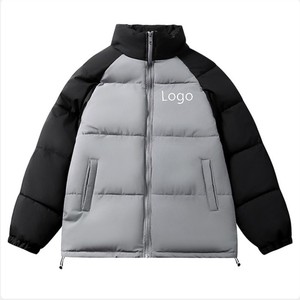 Custom Logo Front Men Streetwear Thick Winter <b>Warm</b> <b>Waterproof</b> Puffer <b>Jacket</b> - Product Image 2