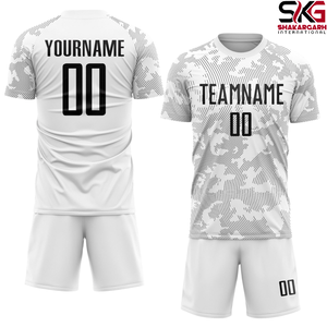 Conjunto de Uniforme de Fútbol Personalizado, 100% Poliéster, Manga Corta, Impresión de Nombre y Número, Ropa Deportiva para Adultos y Jóvenes - Product Image 3