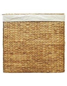 Handmade Woven Wicker Eco-Friendly Minimalist Laundry Hamper Lid Fabric Liner <b>Rectangular</b> Storage <b>Basket</b> for Bedroom Laundry - Product Image 2