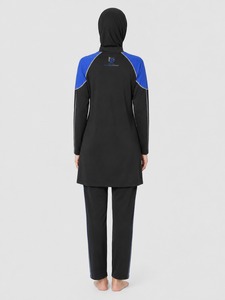 Ensemble de burkini athlétique musulman modeste deux pièces, design personnalisé, maillot de bain pour femmes, respirant, séchage rapide, haute qualité, en gros - Product Image 4