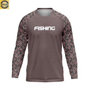 Camisa de Pesca de Manga Larga para Hombre, Estampado de Camuflaje Azul, UPF50+, Protección Anti-UV, Top Deportivo - Product Image 3