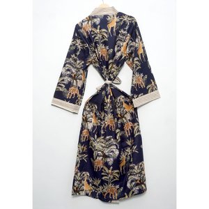 100% Cotton Kimono Robes Pure Cotton Kimono Hand Block Printed Floral Cotton Kimono <b>Shower</b> Robe in Wholesale price for sleep - Product Image 5